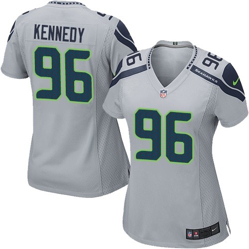 Women's Elite Cortez Kennedy Nike Jersey Grey Alternate - #96 NFL Seattle Seahawks